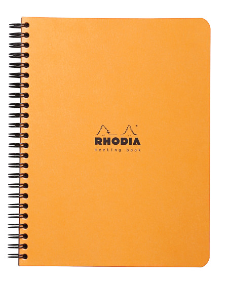 Rhodia Classic Wirebound Notebook - Medium - Orange - Meeting Book